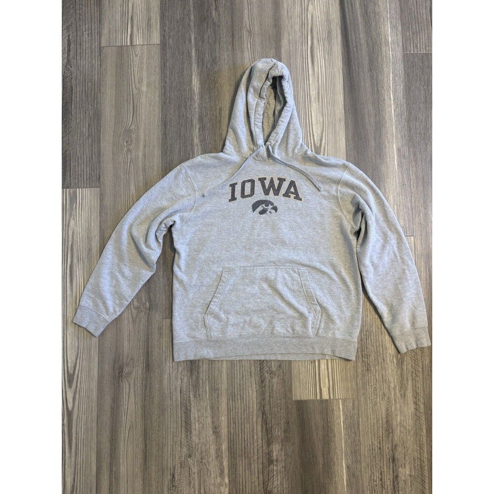 Iowa Hawkeyes Port & Company Sweatshirt Hoodie Y2K Grey Sz Large Men’s